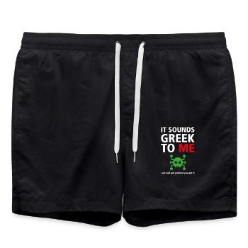 Ça sonne grec pour moi - Programmateurs d’humour 01 - Short de bain - noir - Devant - AI Model Male 185 light (185cm)