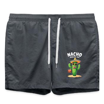 Nacho Average CPA, Cactus Humor - Swim Trunks - anthracite - Front - AI Model Male 185 light (185cm)