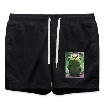 Halloween 7 - Badeshorts - Schwarz - Vorne - AI Model Male 185 light (185cm)