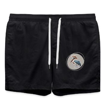 Pélican en Vacances - Short de bain - noir - Devant - AI Model Male 185 light (185cm)