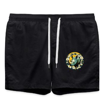 Rhinocéros - Short de bain - noir - Devant - AI Model Male 185 light (185cm)