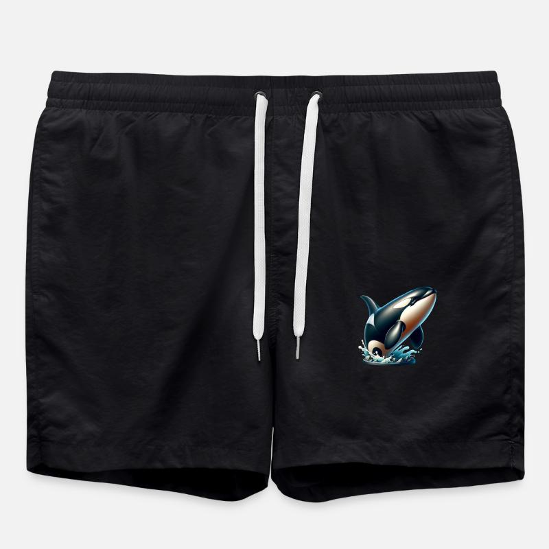 Orca Wal - Badeshorts - Schwarz
