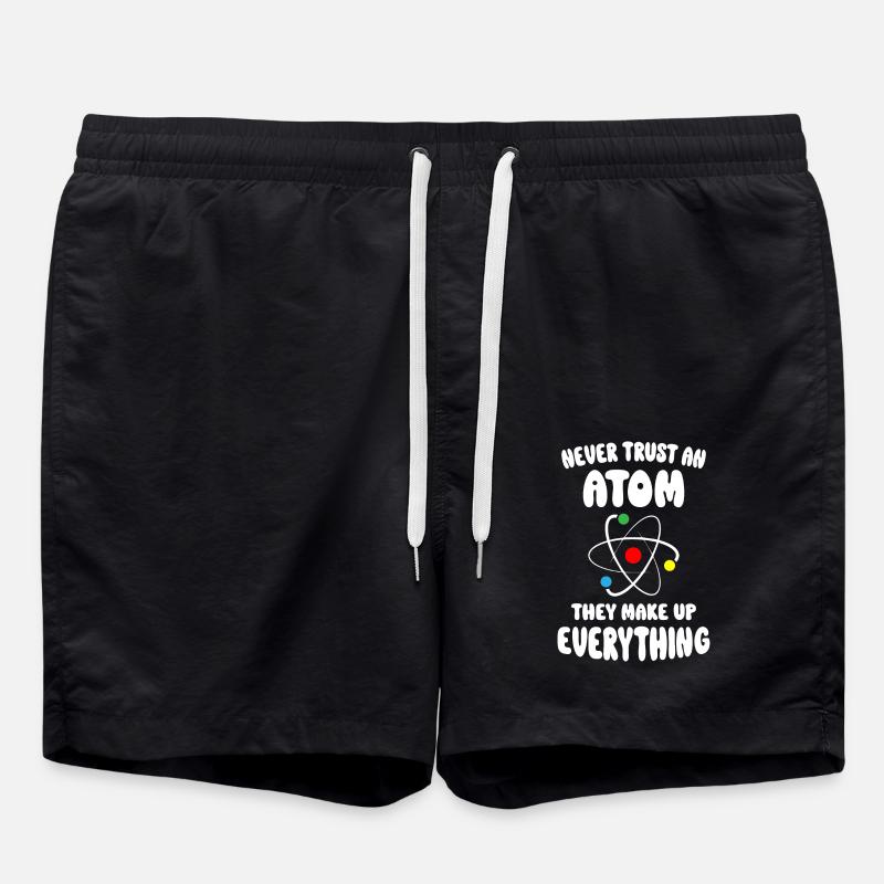 Never Trust An Atom - Swim Trunks - black