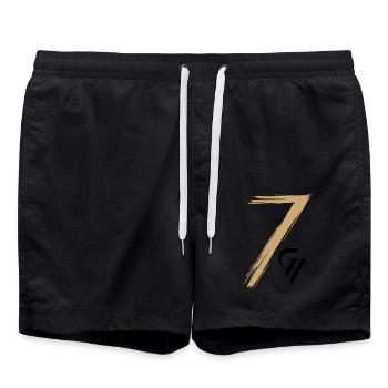 7 EP - Short de bain - noir - Devant - AI Model Male 185 light (185cm)