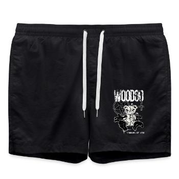 Poupée vaudou grunge - Short de bain - noir - Devant - AI Model Male 185 light (185cm)