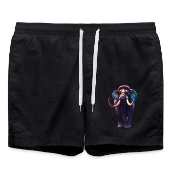 Grand mammouth effrayant - Short de bain - noir - Devant - AI Model Male 185 light (185cm)