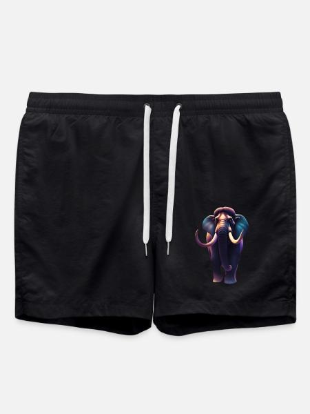 Big scary mammoth - Swim Trunks - black