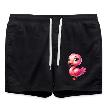 Flamingo - Badeshorts - Schwarz - Vorne - AI Model Male 185 light (185cm)