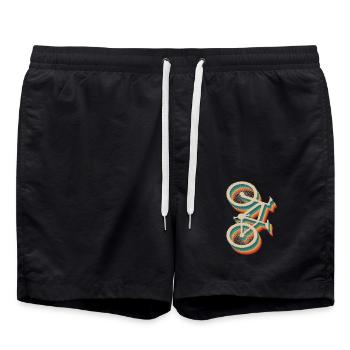 Bicycle Vintage Wheels - Swim Trunks - black - Front - AI Model Male 185 light (185cm)