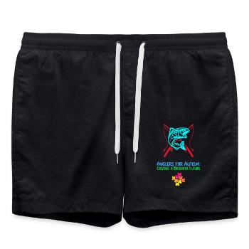 Angler für Autismus sorgen für eine bessere Zukunft - Badeshorts - Schwarz - Vorne - AI Model Male 185 light (185cm)