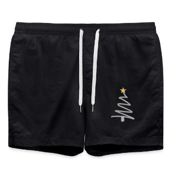 arbre de Noël arbre de Noël arbre de Noël - Short de bain - noir - Devant - AI Model Male 185 light (185cm)
