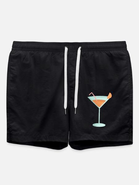 orange cocktail - Swim Trunks - black