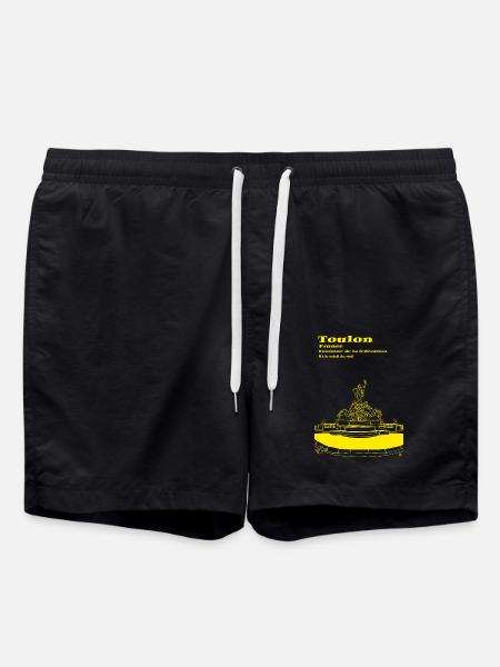 Toulon and its fountain - Swim Trunks - black