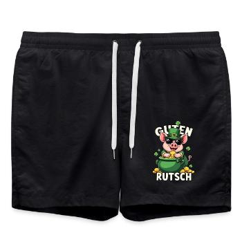 Bonne Veille du Nouvel An Cochon Chanceux - Short de bain - noir - Devant - AI Model Male 185 light (185cm)