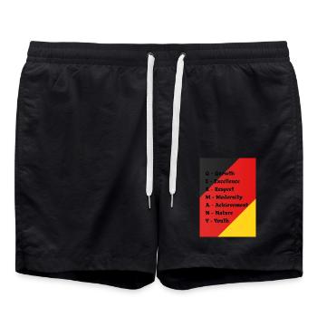 Germany - Swim Trunks - black - Front - AI Model Male 185 light (185cm)