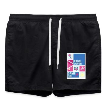 Amateur de padel - Short de bain - noir - Devant - AI Model Male 185 light (185cm)