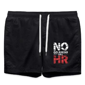 No Go Ahead Call HR 10 - Badeshorts - Schwarz - Vorne - AI Model Male 185 light (185cm)