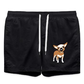 Chihuahua Kleiner Hund Böse Knirschen Nervig Wut - Badeshorts - Schwarz - Vorne - AI Model Male 185 light (185cm)