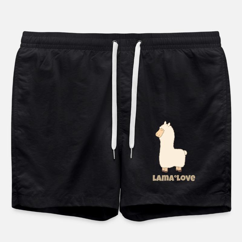 Lama Love - Swim Trunks - black