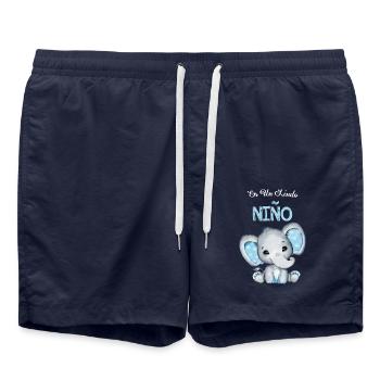Es ist eine süße Boy Party Geschlechtsenthüllung - Badeshorts - French Navy - Vorne - AI Model Male 185 light (185cm)