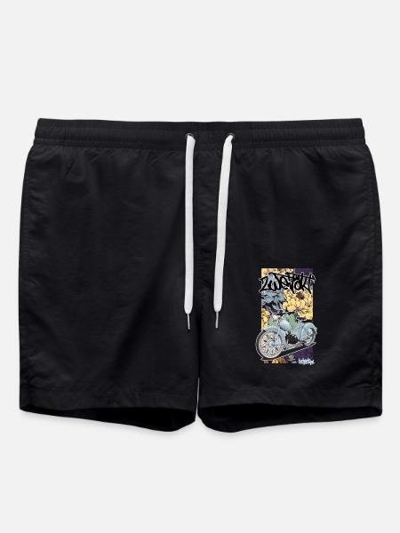 SR 2 (light blue) // Illustration - Swim Trunks - black
