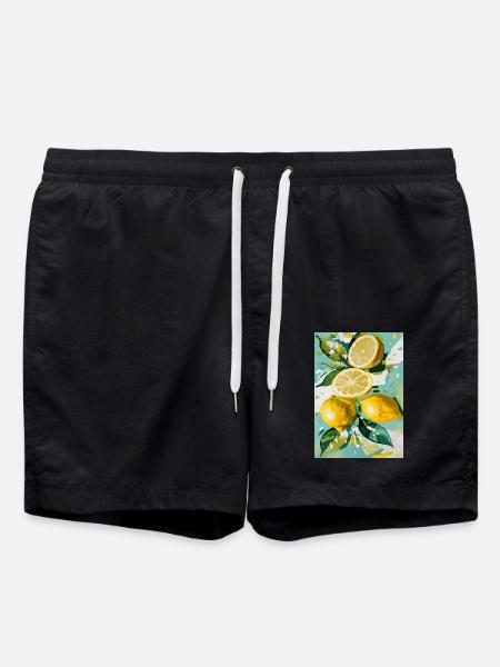 Lemon mood - Swim Trunks - black