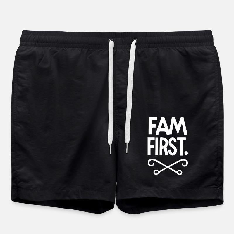 Fam First - Swim Trunks - black