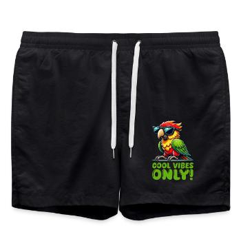 papagei sonnenbrille comic - Badeshorts - Schwarz - Vorne - AI Model Male 185 light (185cm)