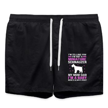 Schnauzer nain - Short de bain - noir - Devant - AI Model Male 185 light (185cm)