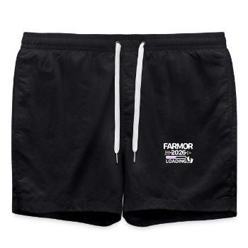 Ich werde Oma 2024 Babyfüße - Enkel Enkelkind - Badeshorts - Schwarz - Vorne - AI Model Male 185 light (185cm)