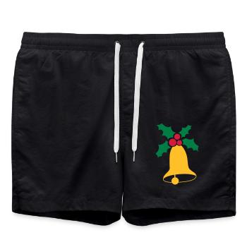Christmas bells - Swim Trunks - black - Front - AI Model Male 185 light (185cm)