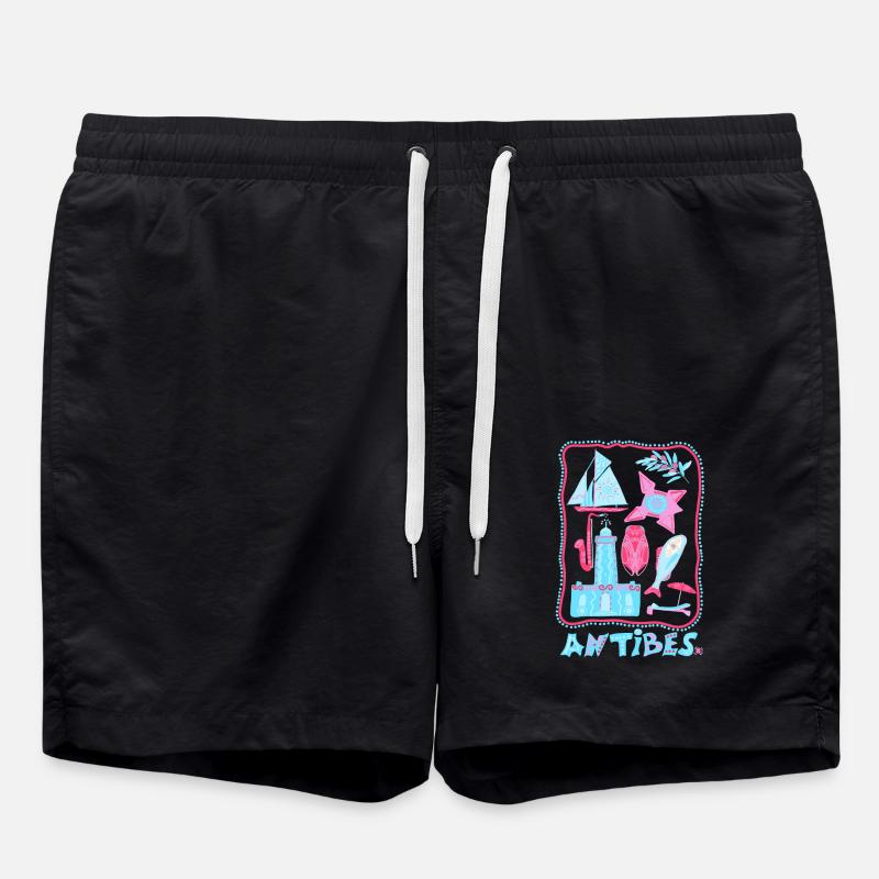 Symboles Antibes - Short de bain - noir