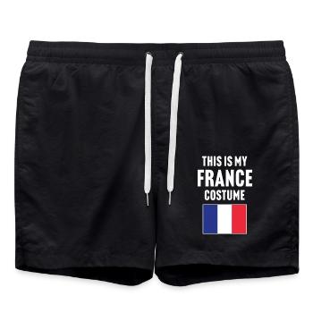 Ce costume de ma France - Short de bain - noir - Devant - AI Model Male 185 light (185cm)