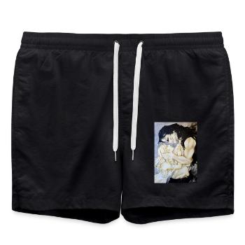 Join me in death - Badeshorts - Schwarz - Vorne - AI Model Male 185 light (185cm)