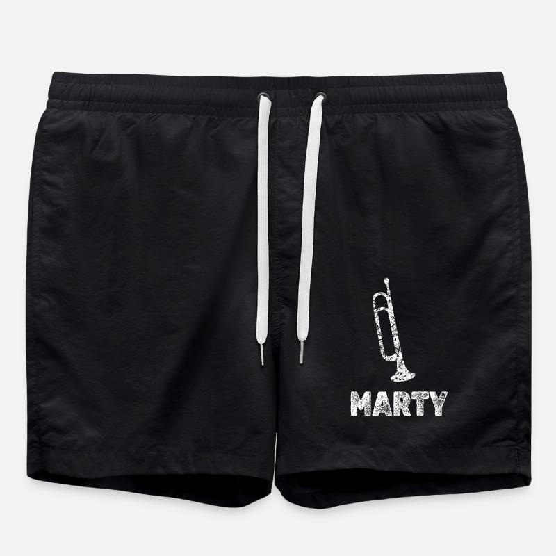 Marty als Blasmusik - Badeshorts - Schwarz