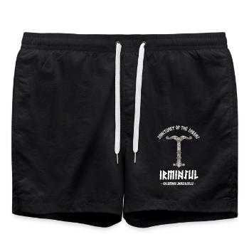 Irminsul - Pilier du monde - Short de bain - noir - Devant - AI Model Male 185 light (185cm)
