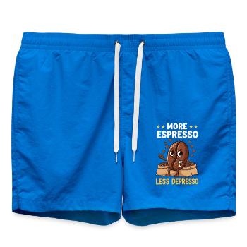 Espresso More Espresso Less Depresso - Swim Trunks - cobalt blue - Front