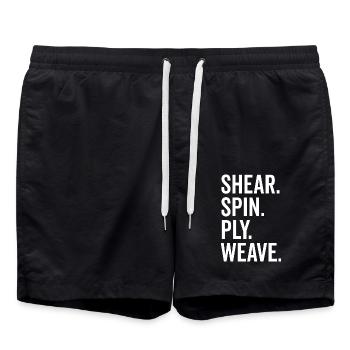 Cisaillement Spin Ply Weave - Short de bain - noir - Devant - AI Model Male 185 light (185cm)