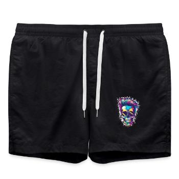 Punk Skull Party - Short de bain - noir - Devant - AI Model Male 185 light (185cm)