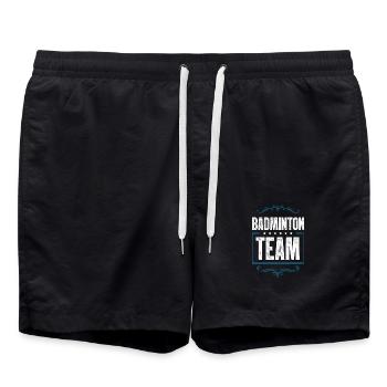 Badminton Crew - Badeshorts - Schwarz - Vorne - AI Model Male 185 light (185cm)