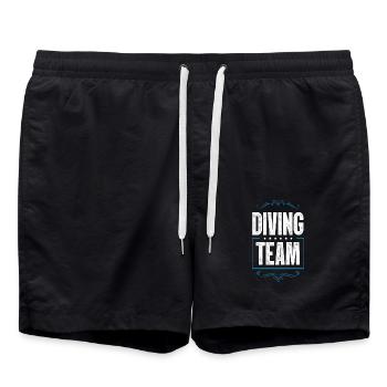 Diving Crew - Swim Trunks - black - Front - AI Model Male 185 light (185cm)
