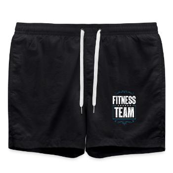 Fitness Team - Swim Trunks - black - Front - AI Model Male 185 light (185cm)