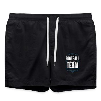 Équipe de football - Short de bain - noir - Devant - AI Model Male 185 light (185cm)