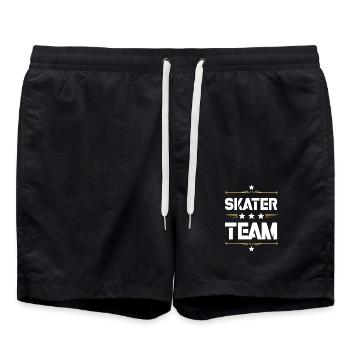 Skater Team - Badeshorts - Schwarz - Vorne - AI Model Male 185 light (185cm)