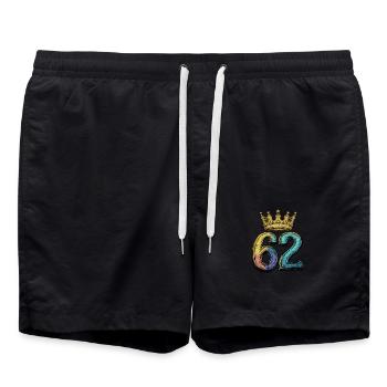Couronne à 62 chiffres - Short de bain - noir - Devant - AI Model Male 185 light (185cm)
