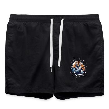 Tiger Muscles Combattant Bête - Short de bain - noir - Devant - AI Model Male 185 light (185cm)