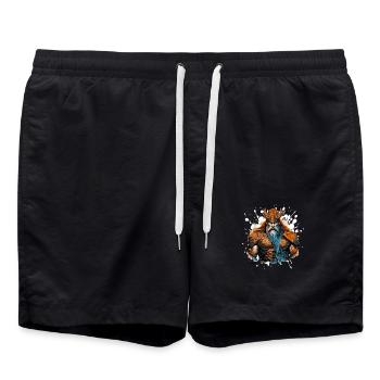 Viking Odin Muscles Combattant - Short de bain - noir - Devant - AI Model Male 185 light (185cm)