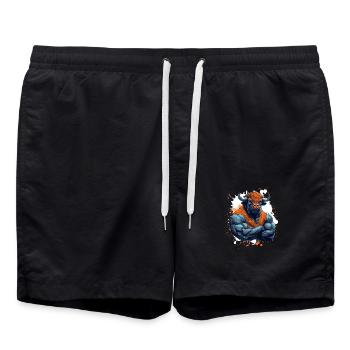 Bison Muskeln Fighter Beast - Badeshorts - Schwarz - Vorne - AI Model Male 185 light (185cm)