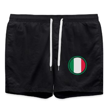 italyflag_3c - Short de bain - noir - Devant - AI Model Male 185 light (185cm)