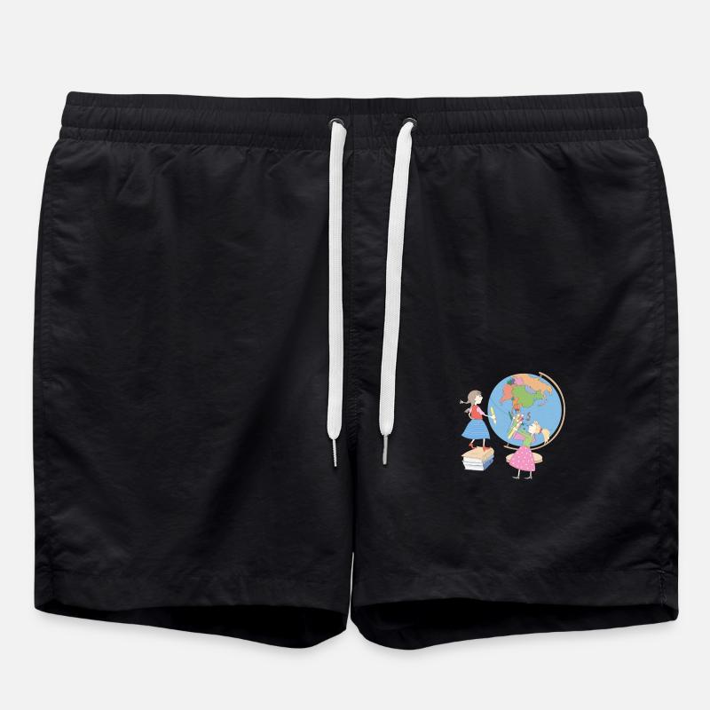 Back to school - Swim Trunks - black